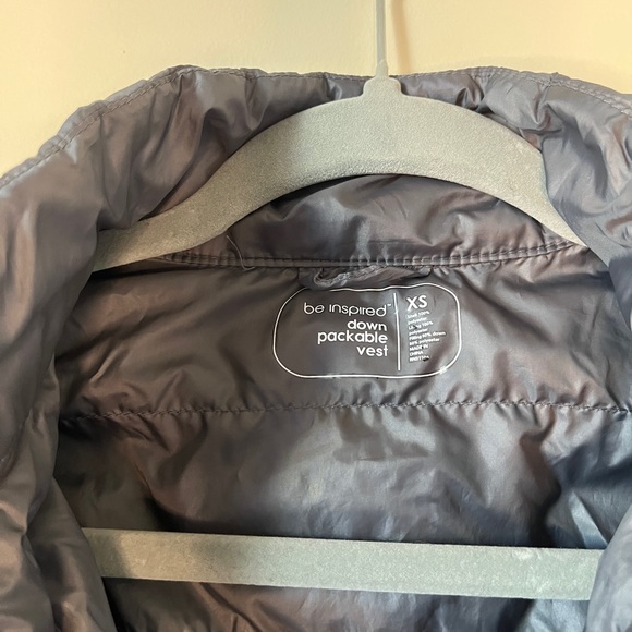 Be Inspired Silver/Gray Down Packable Vest - Picture 4 of 4